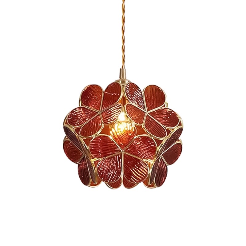 Flower Petal Glass Pendant Light