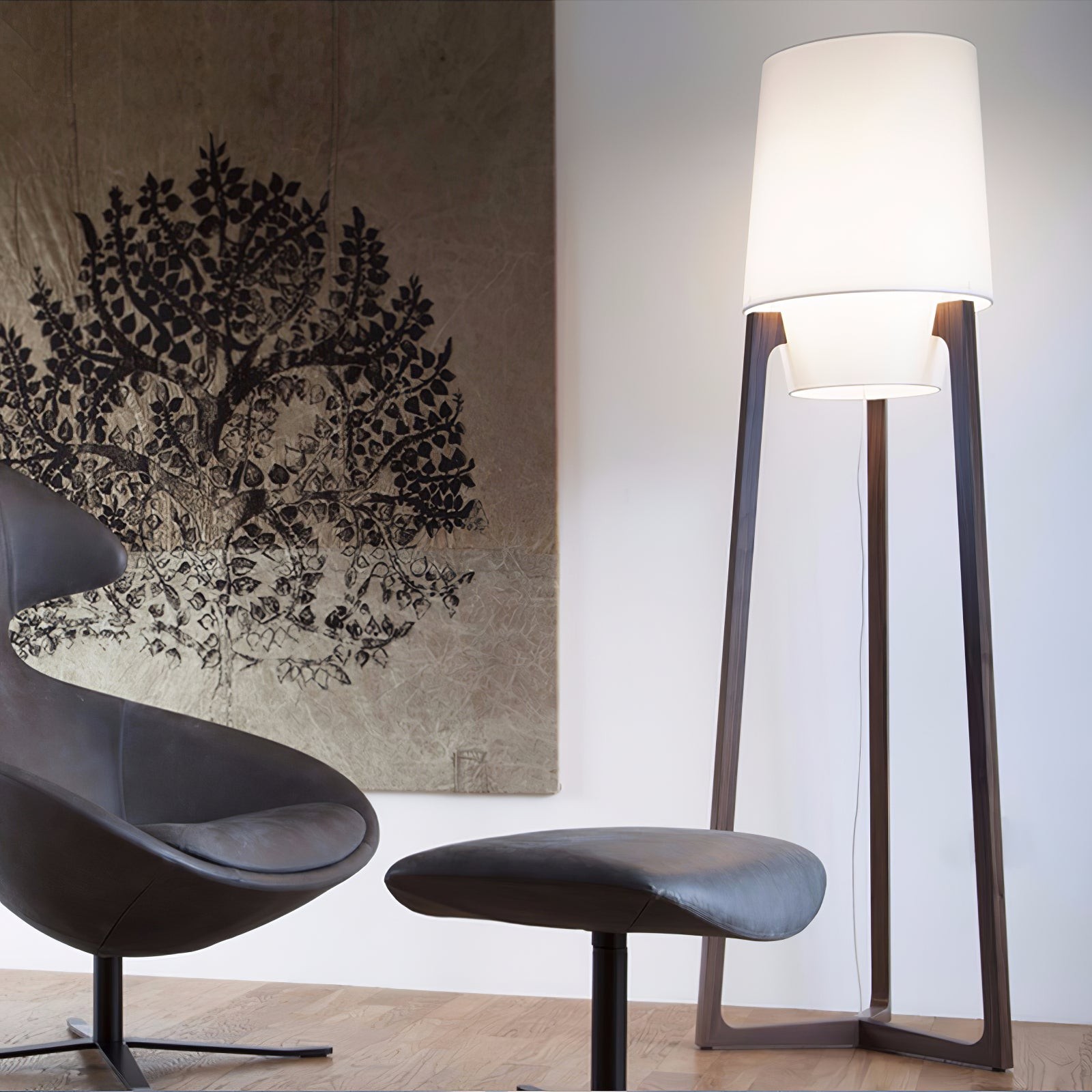 Modern Simple Chinese Style Solid Wood Floor Lamp K443