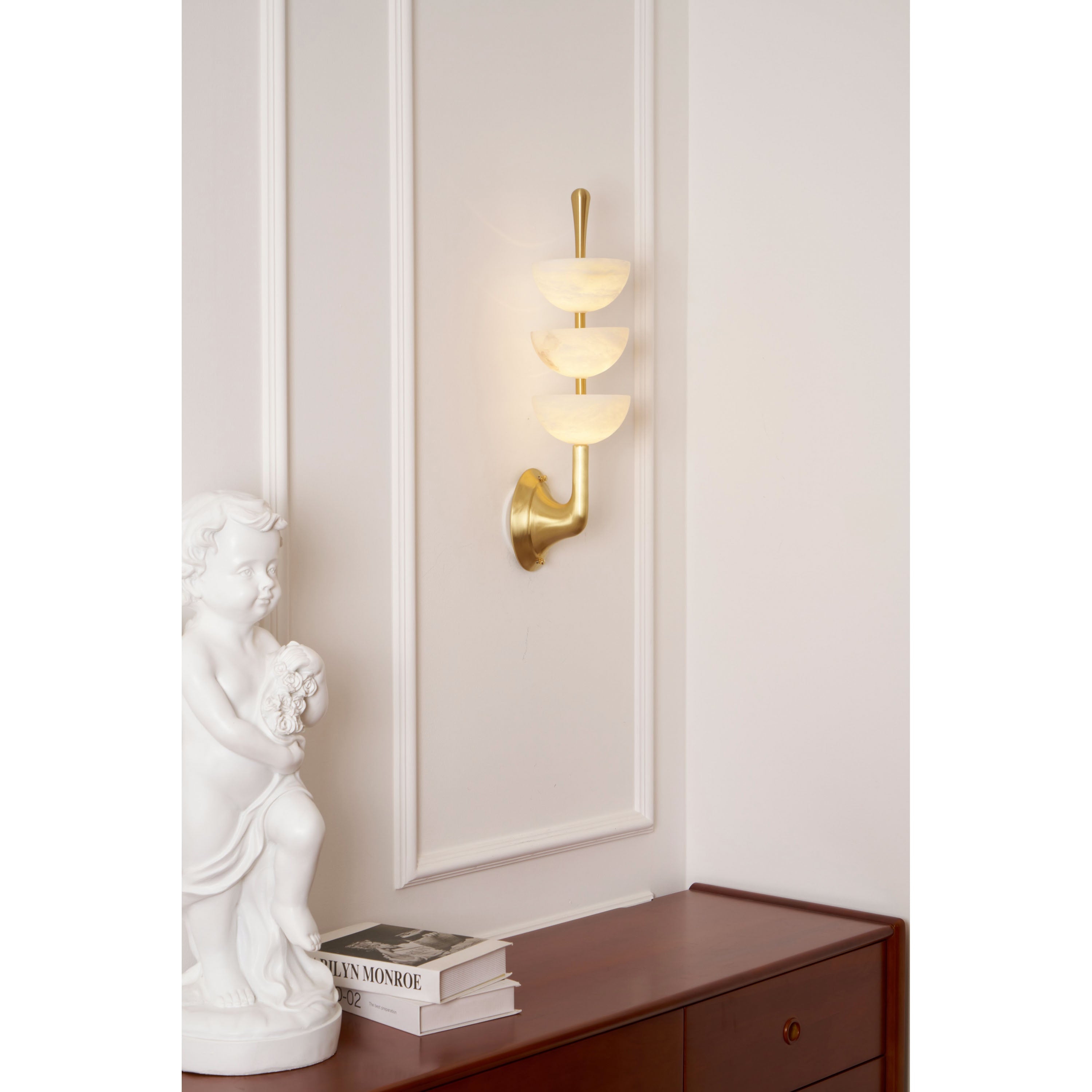 Triple Alabaster Wall Lamp D565
