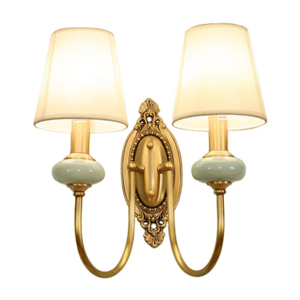 Rowanea Curved Fabric Shade Wall Light – Soft Ambient Light for Any Interior K1129