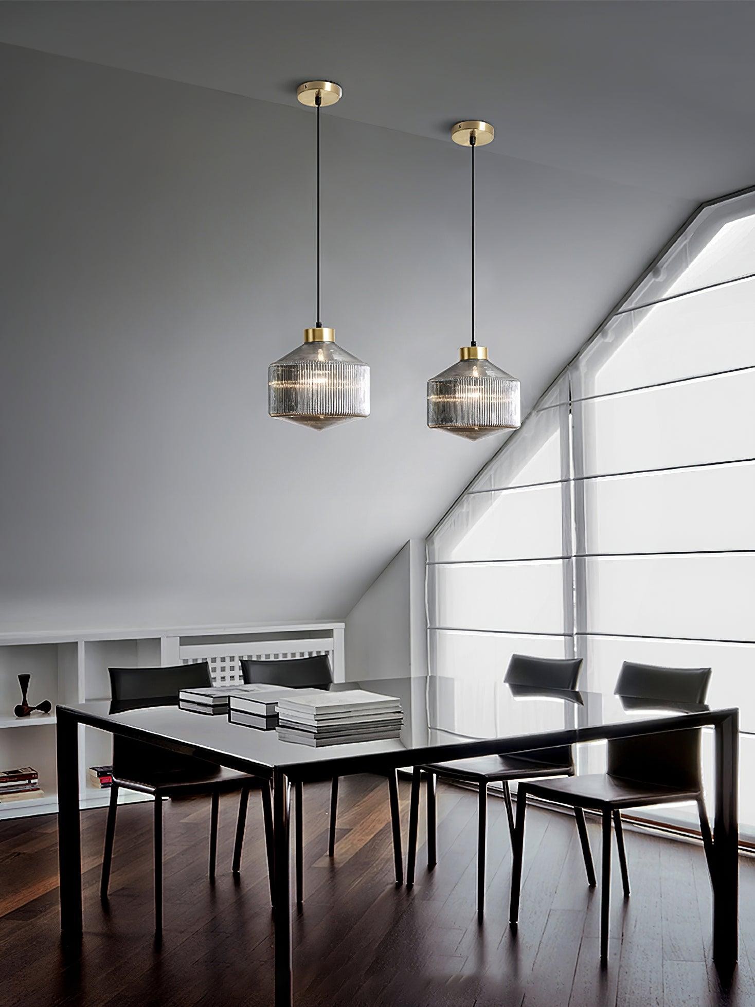 Striped Spinning Top Pendant Light K678
