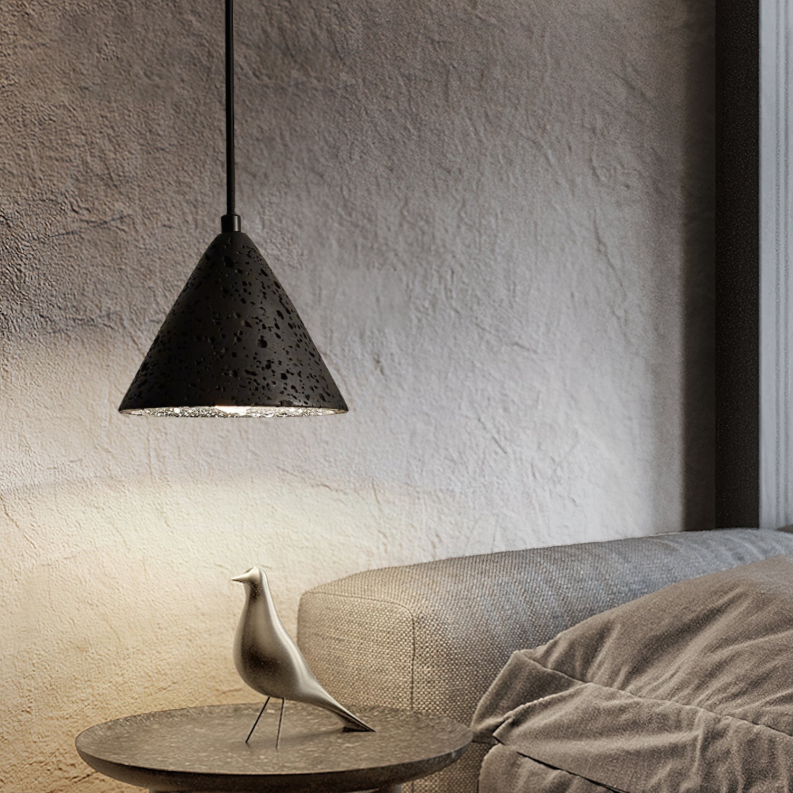 Wabi-Sabi Style Creative Travertine Pendant Light K690