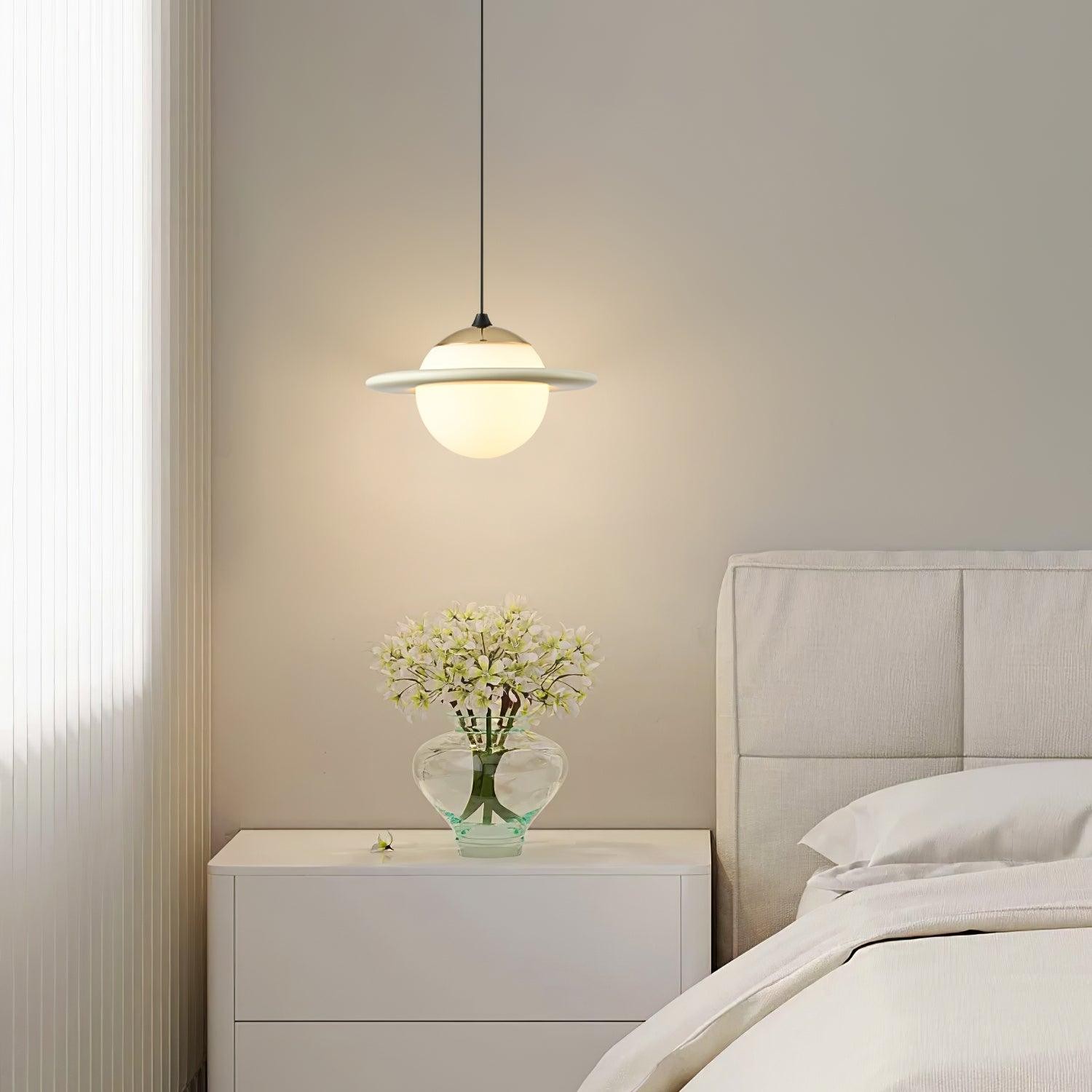 Romantic Saturn Planet Pendant Lamp for Bedroom K656