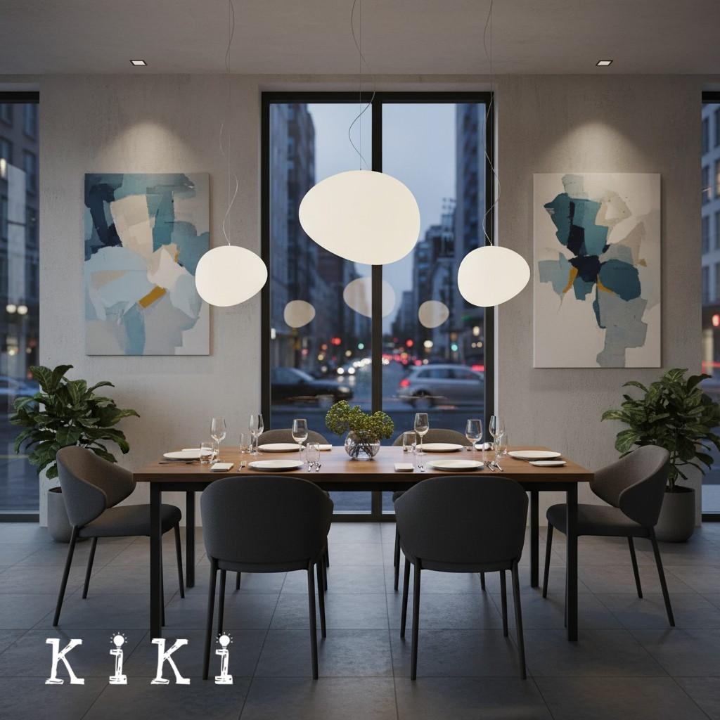 Pebble Shape Pendant Light - Nordic Glass Pendant light for Dining Room K797