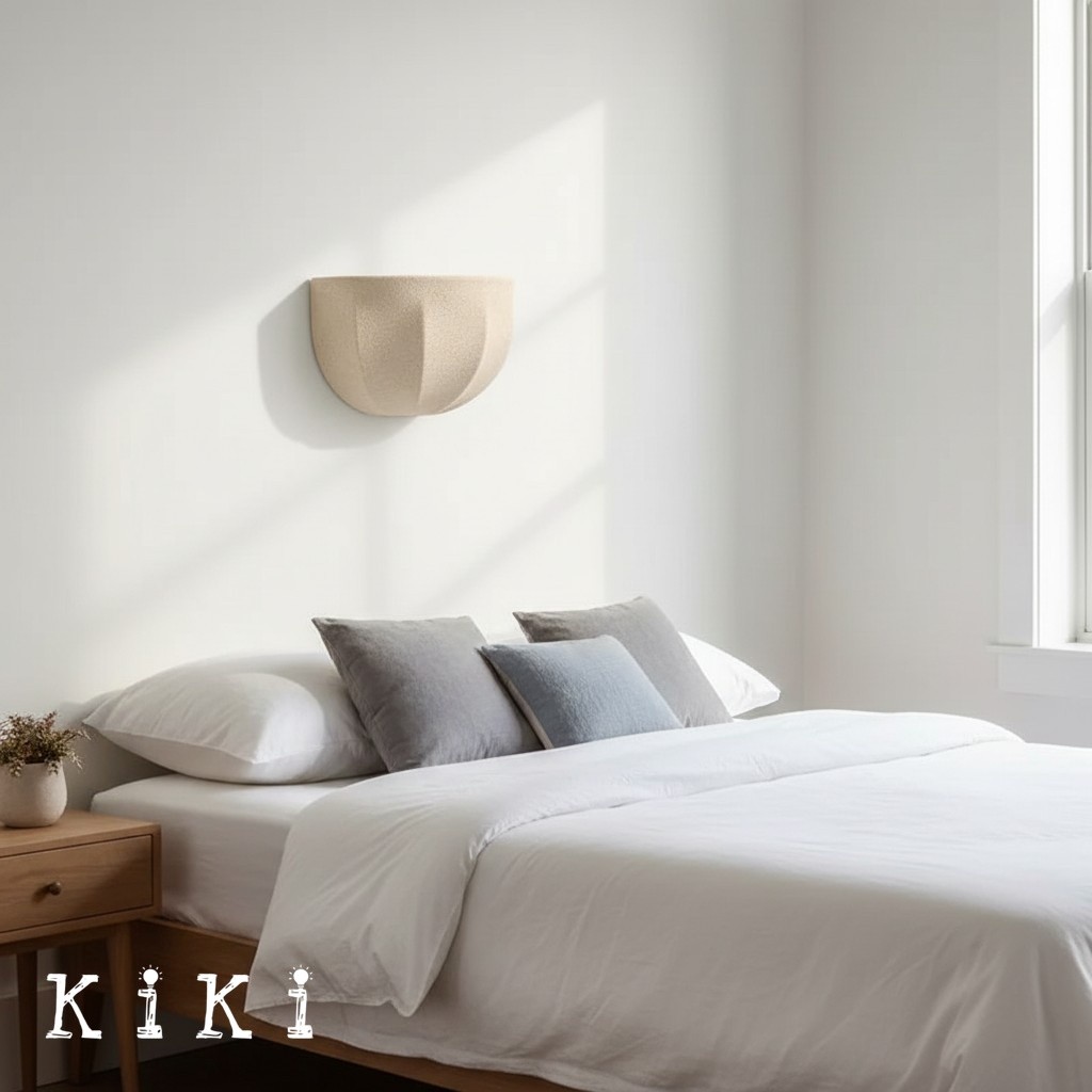 Loomis Elegant Linen Wall Sconce - Art Deco Inspired Wall Light for Living Room Bedroom K2212