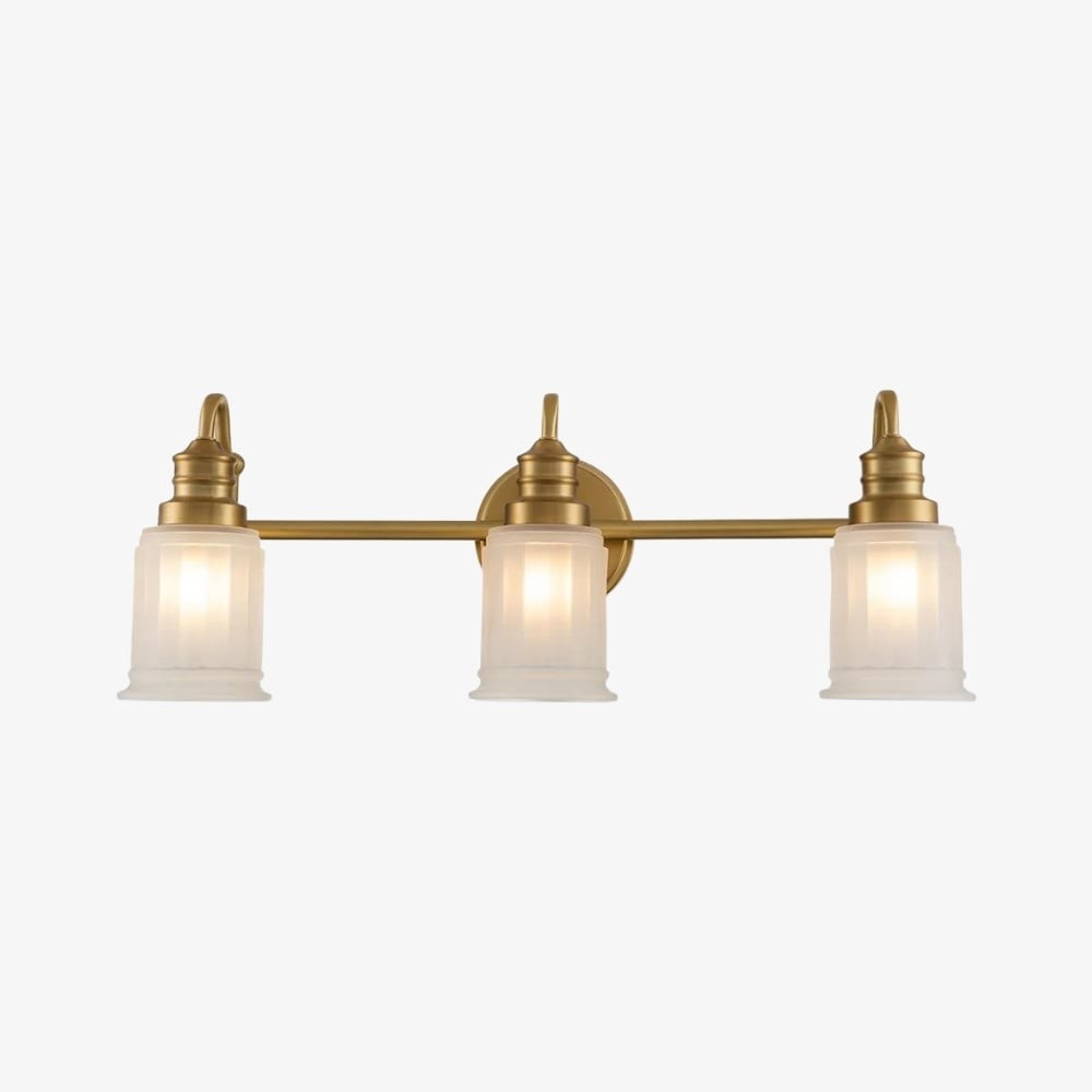 Lirra Bathroom Metal Wall Lamp with Glass Shade - Damp Rated Wall Sconce K2027