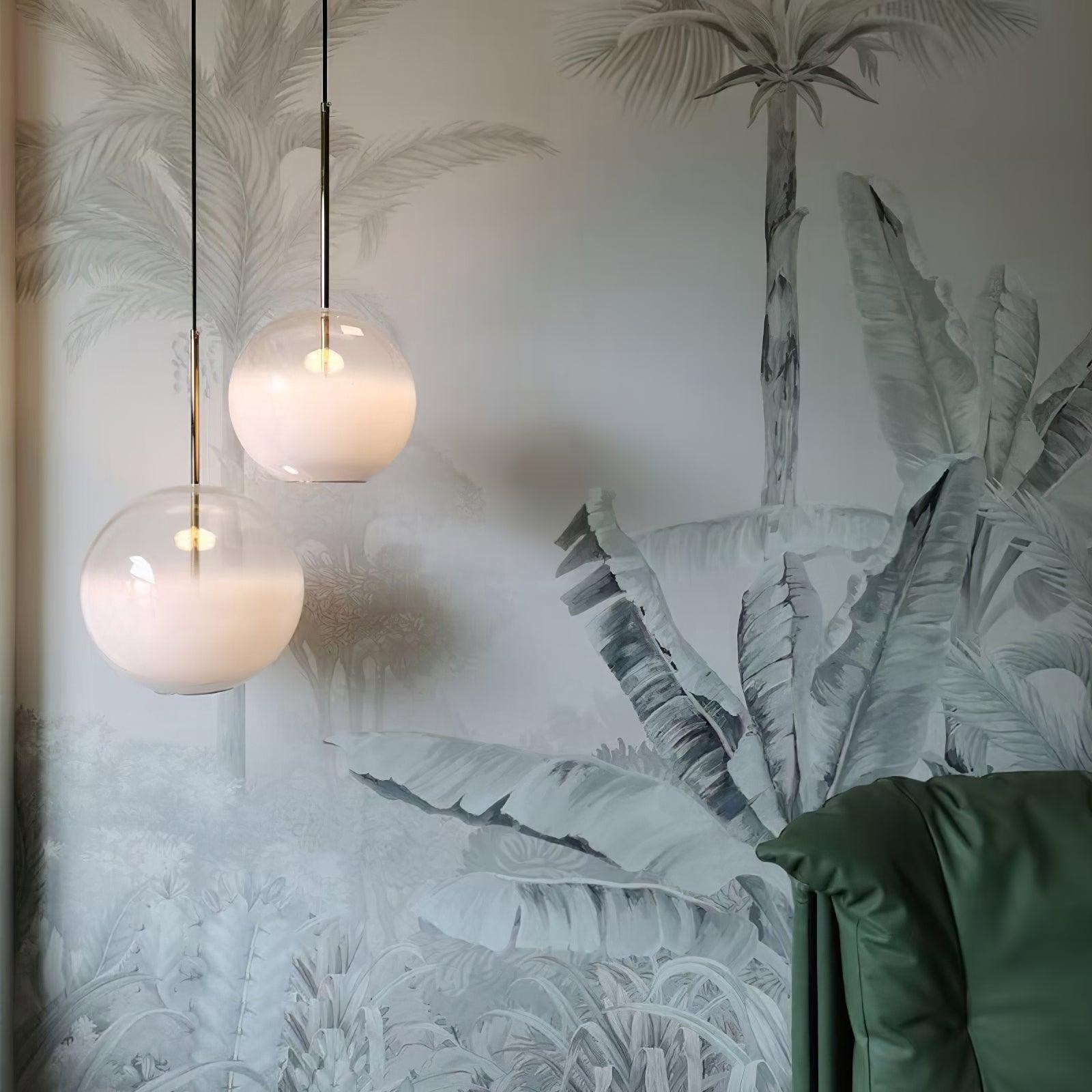 Simple Sphere Drop Gradient Glass Pendant Light K702