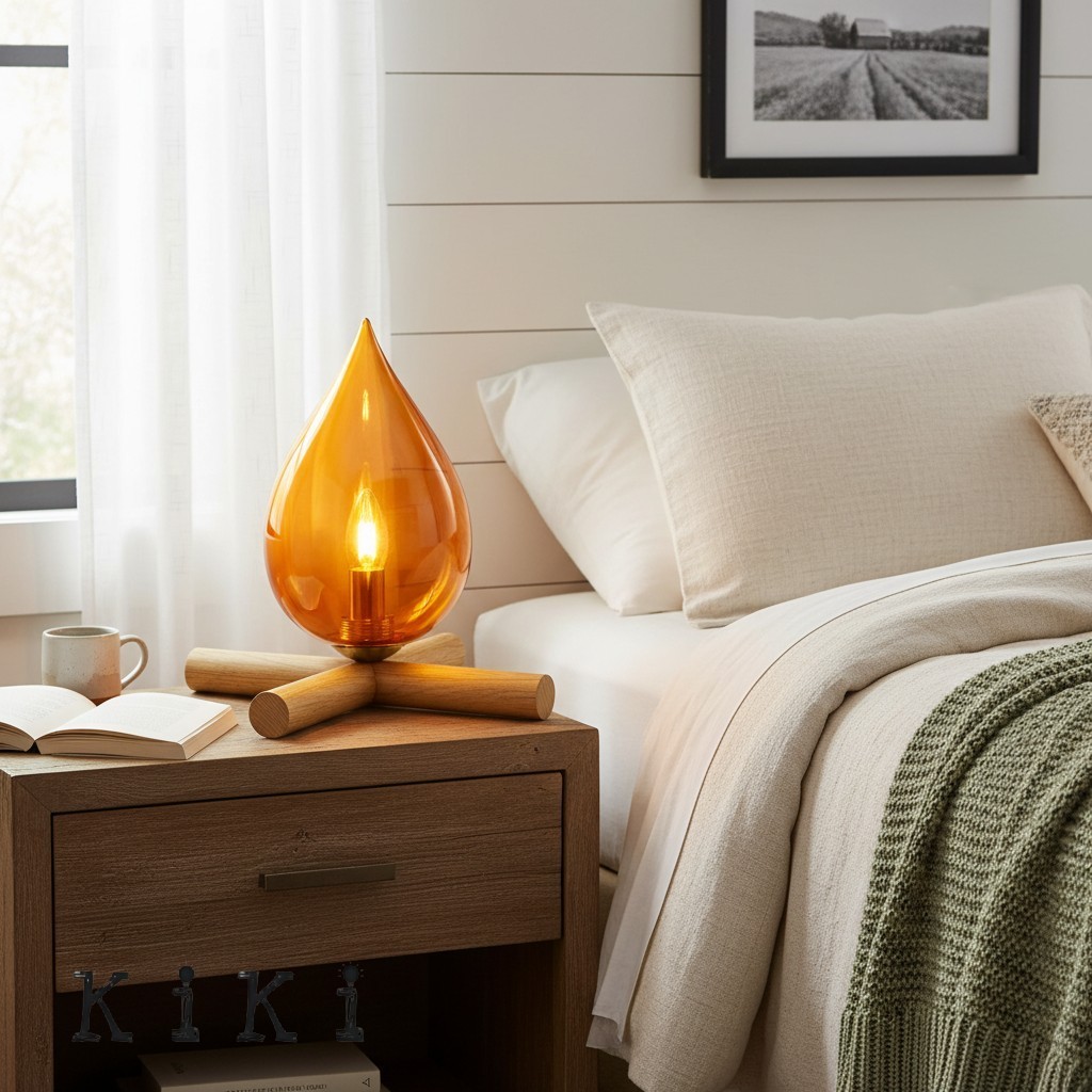 Funny Fire Shape Small Flame Table Lamp K381