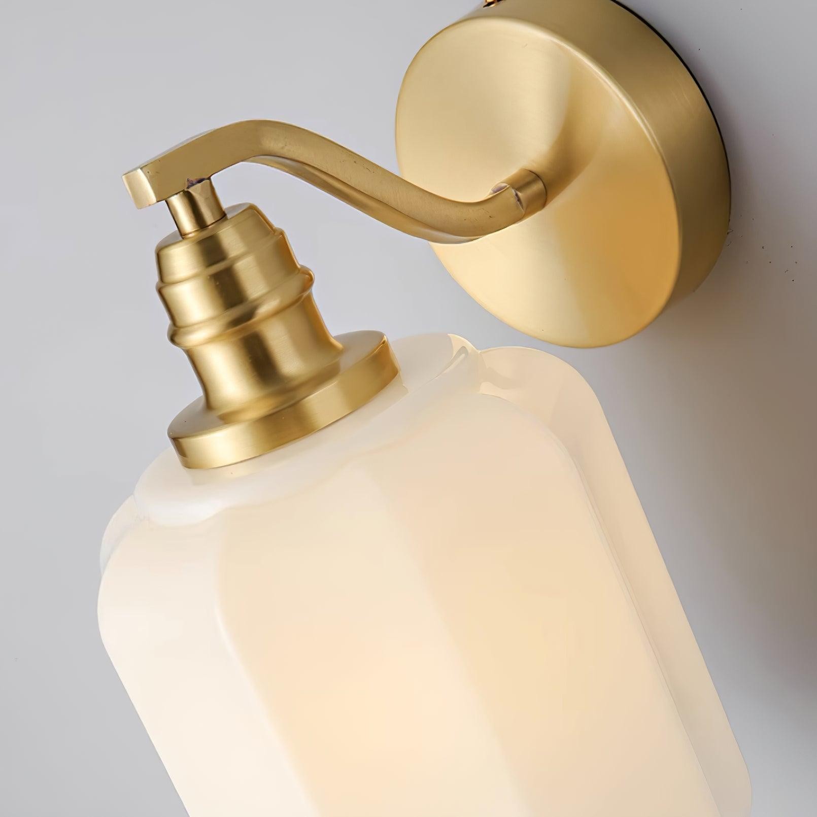 Retro Brass and Glass Wall Lamp K422