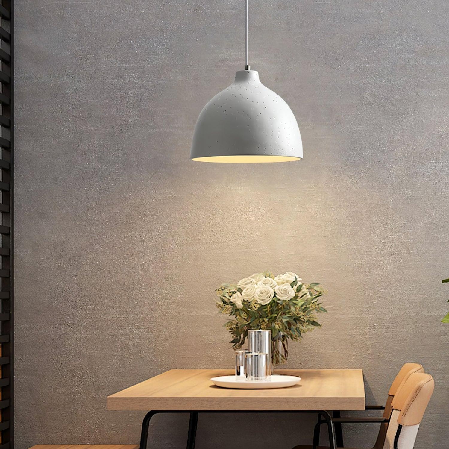 Modern Minimalist Industrial Resin Bowl LED Pendant Light K620