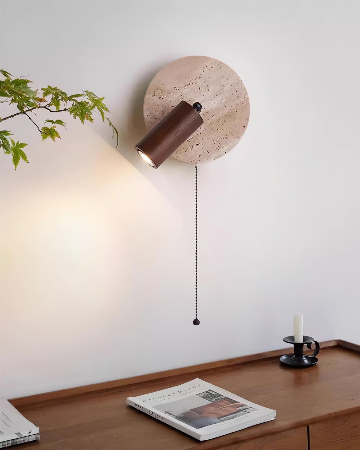 Vintage Yellow Travertine Wall Lamp K503
