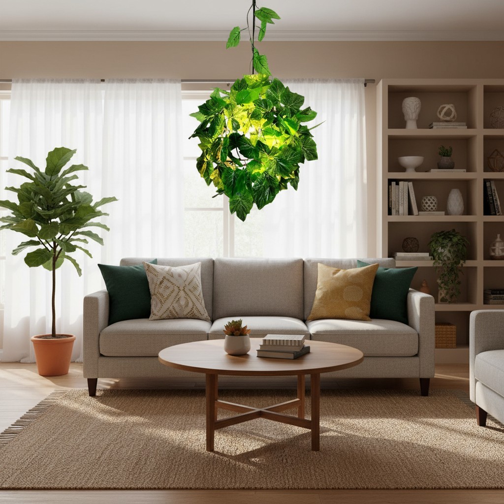 Boltvein Natural-Inspired Pendant Lamp - Botanical-Industrial Fusion Design for Modern Interior Decor K2219