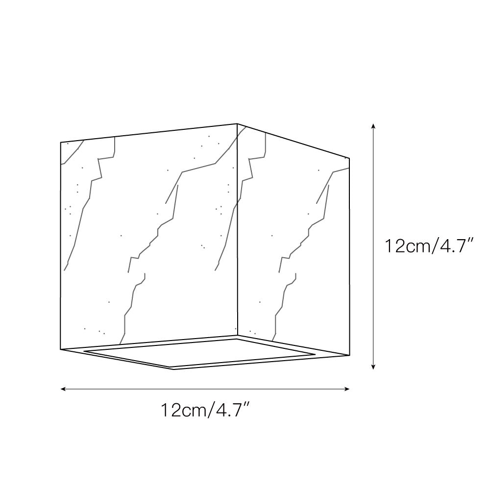 Square Marble Wall Lamp D625