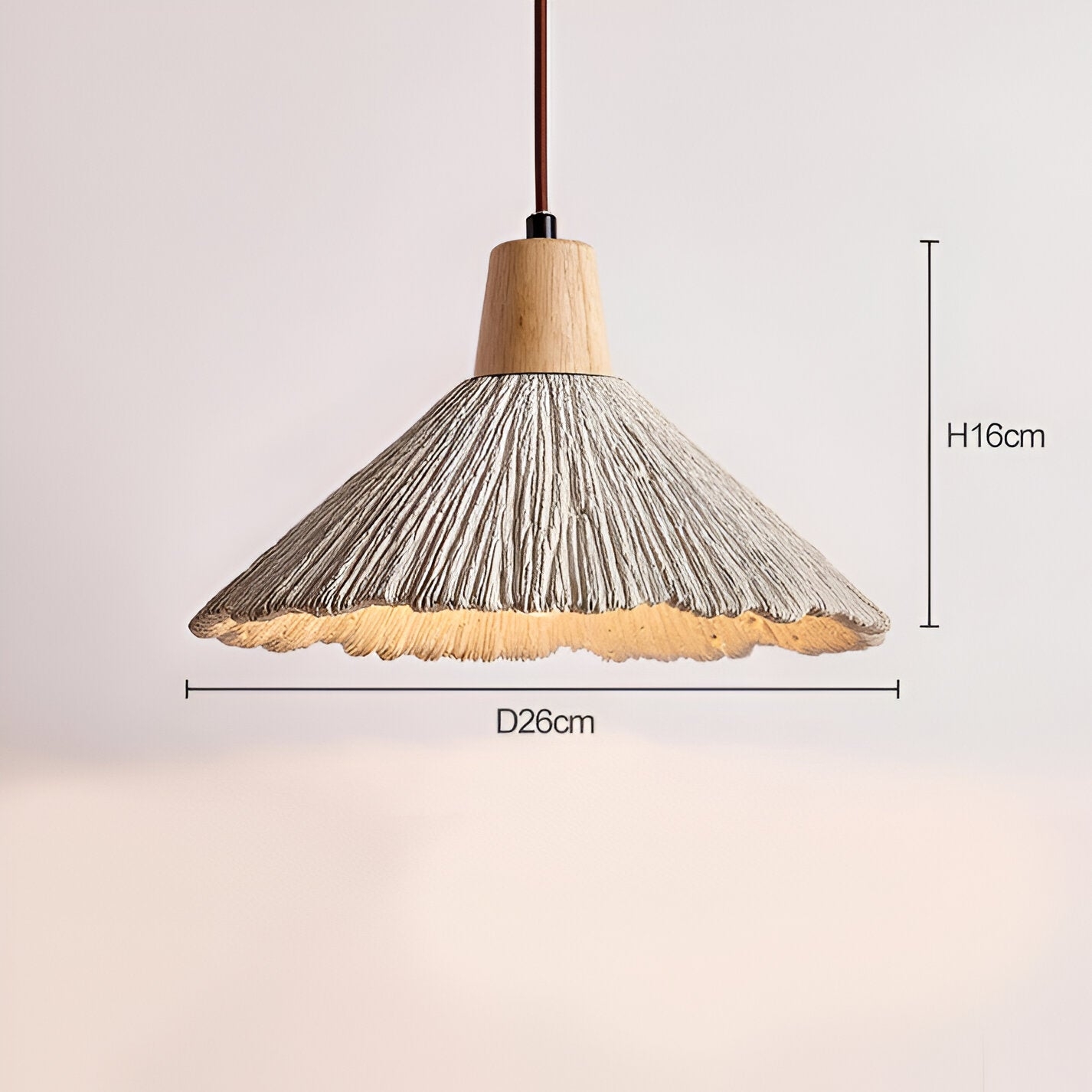 Cream Retro Wabi-Sabi LED Pendant Light D919