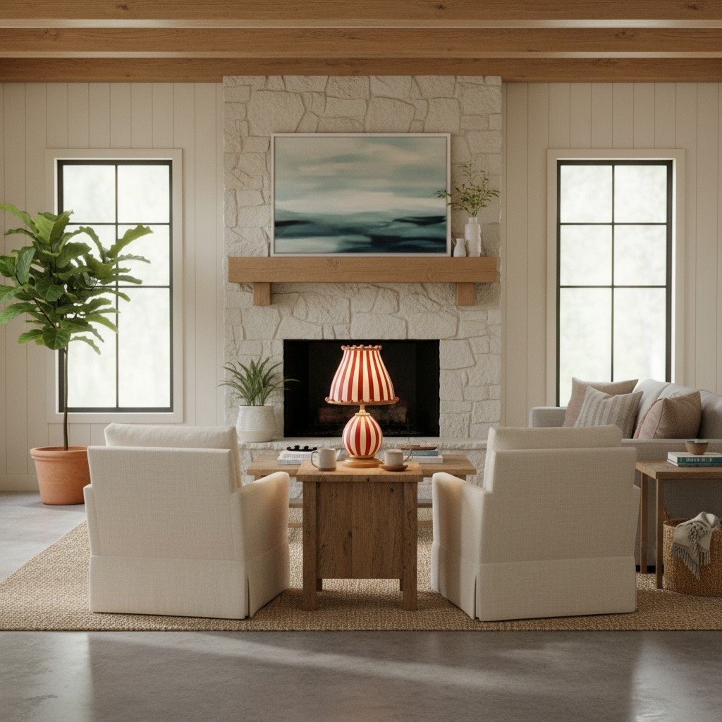 Festilo Playful Geometric Sculptural Table Lamp for Living Room K2116