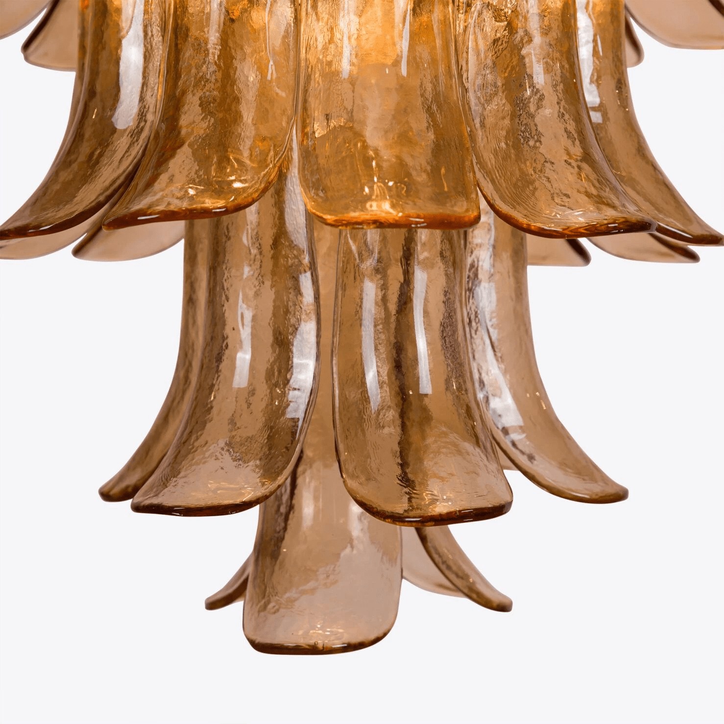 Murano Glass Petalo Chandelier - Mid Century Modern Chandelier For Stairwell And High Ceiling K2211