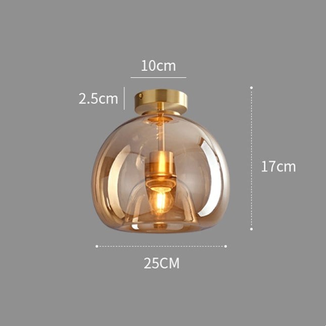 Retro Bubble Concave Glass Ceiling Lamp K750