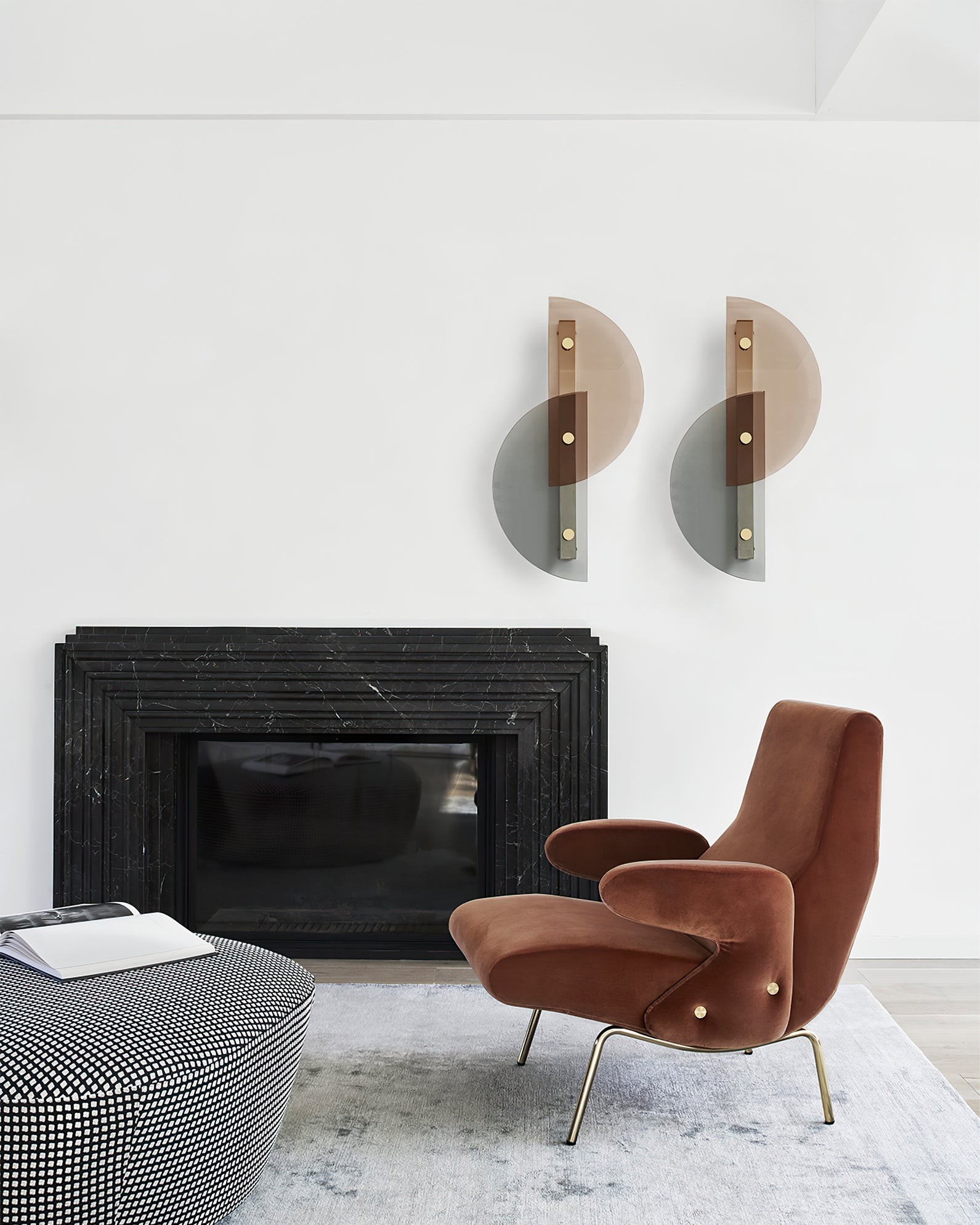 Simple Fan-Shaped Glass Arc Wall Lamp K575