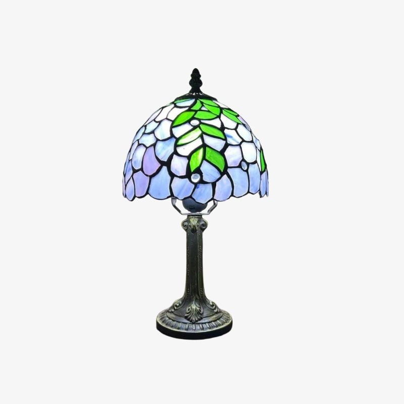 Virelle Colorful Glass Dome Table Lamp – Traditional Tiffany Style for Bedroom K2126