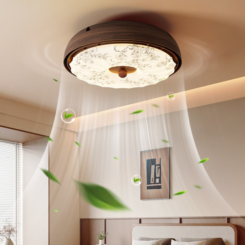 Retro Low Profile Bladeless Led Ceiling Fan Light K1101