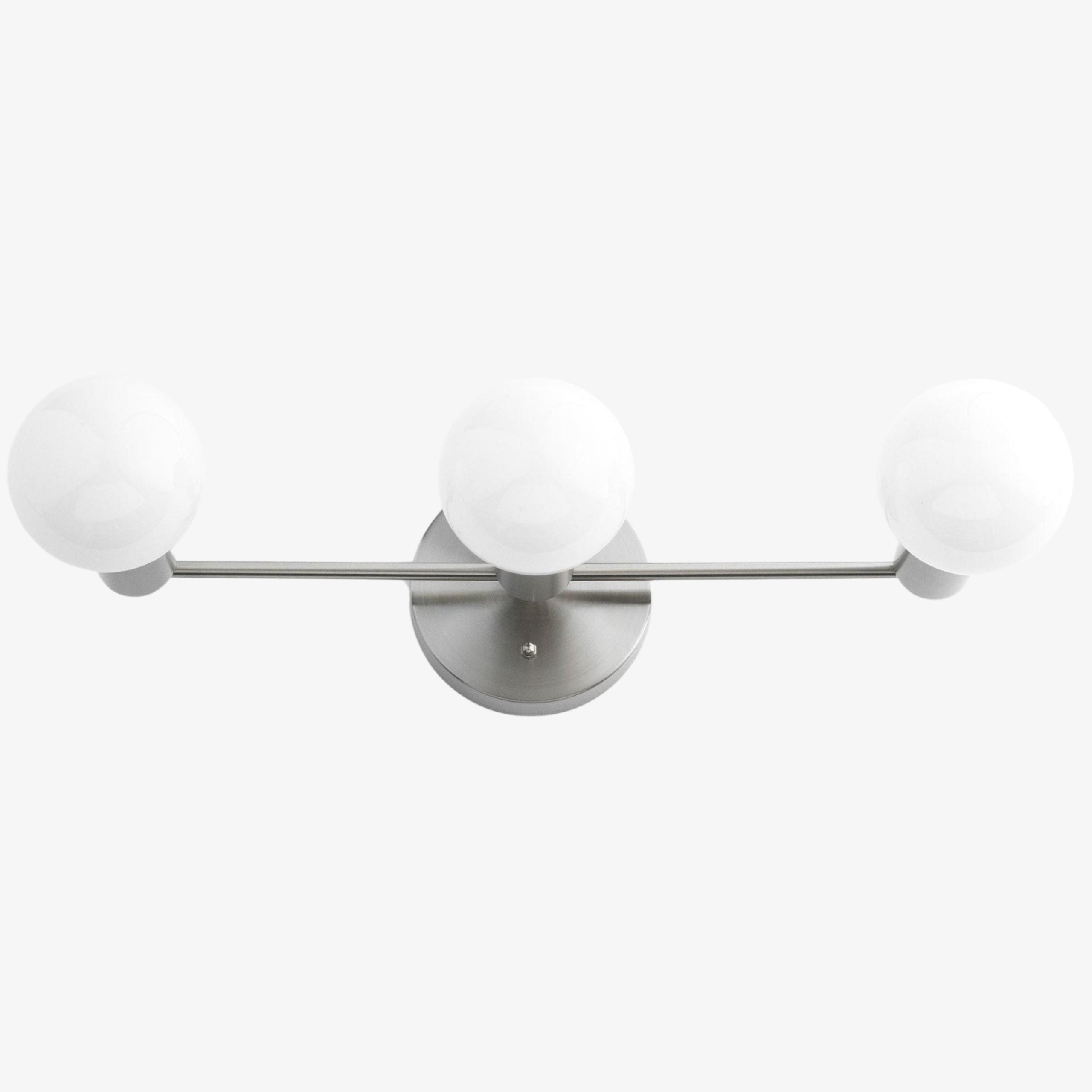 Glorica Glass Mid Century Modern Vanity Light - 3 Light Wall Fixture K1548