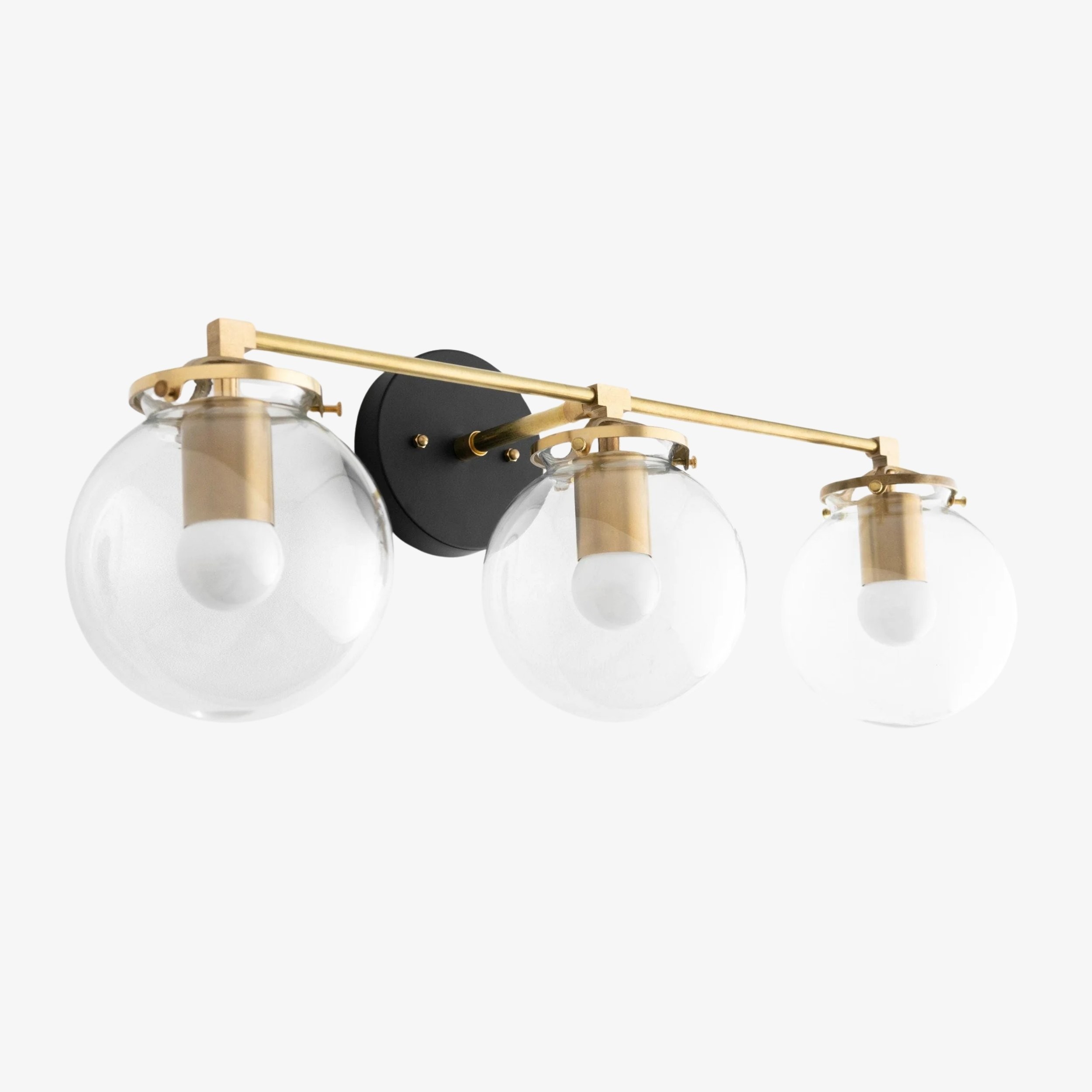 Glorica Glass 3 Shade Globe Vanity Light - Soft Bathroom Light Fixture K1453