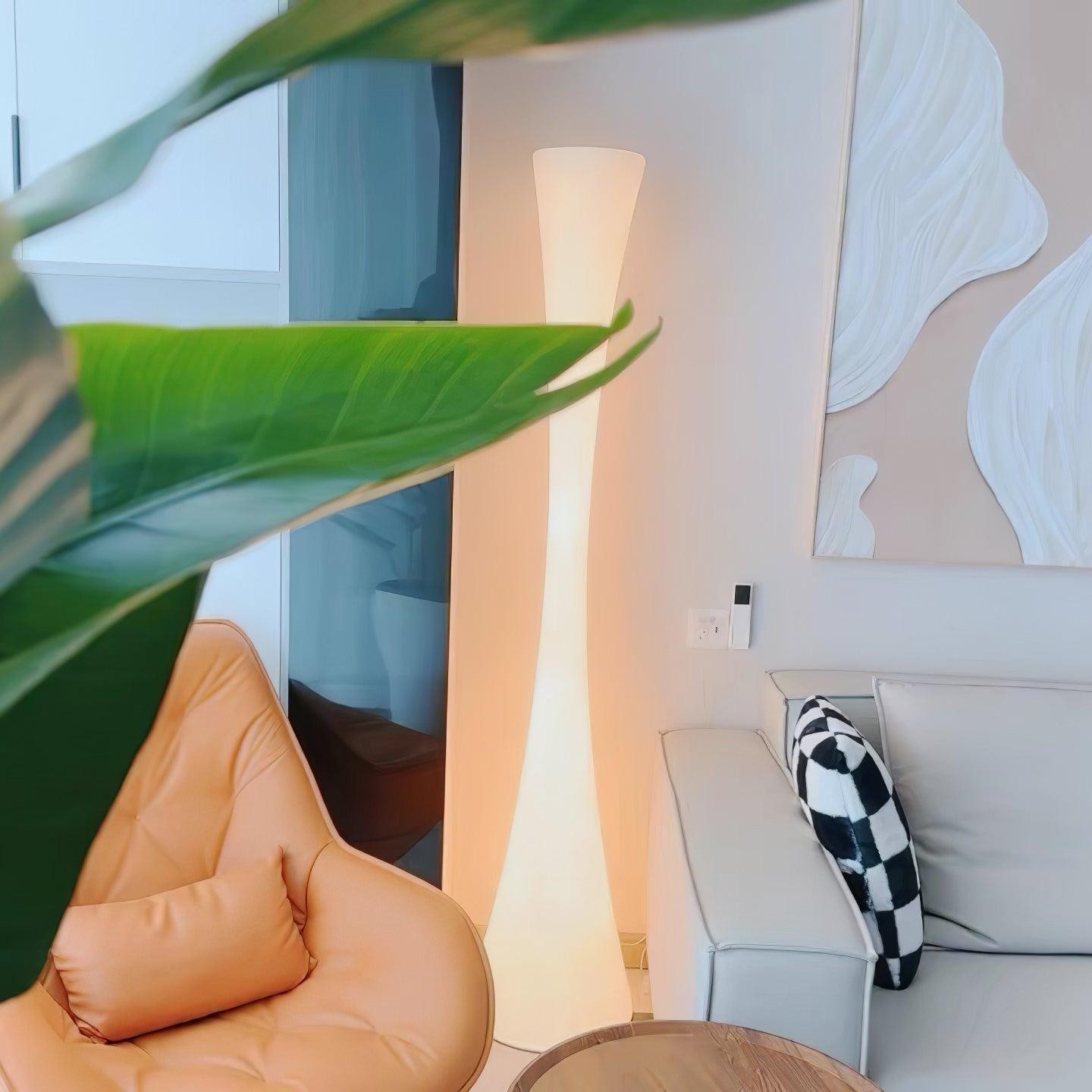 Romantic Simple White Column Floor Lamp K819
