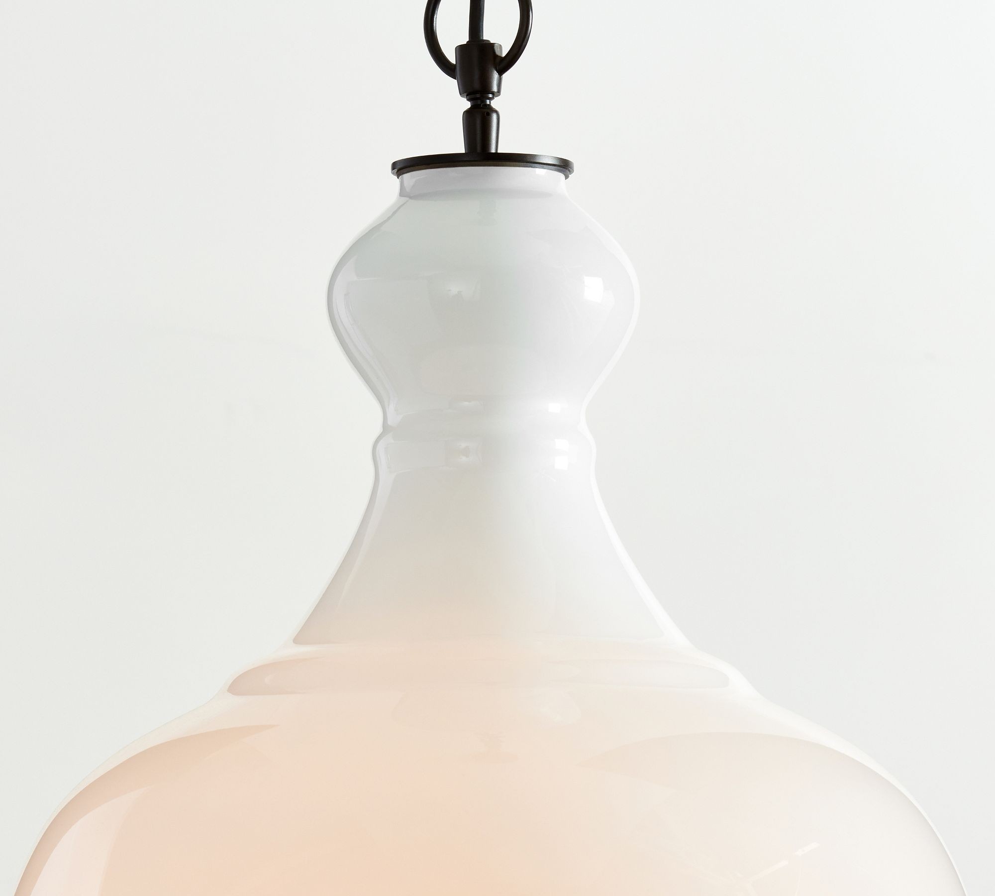 Lawson Glass Pendant Light - Recycled & Milk Glass with Bronze Accent K1342