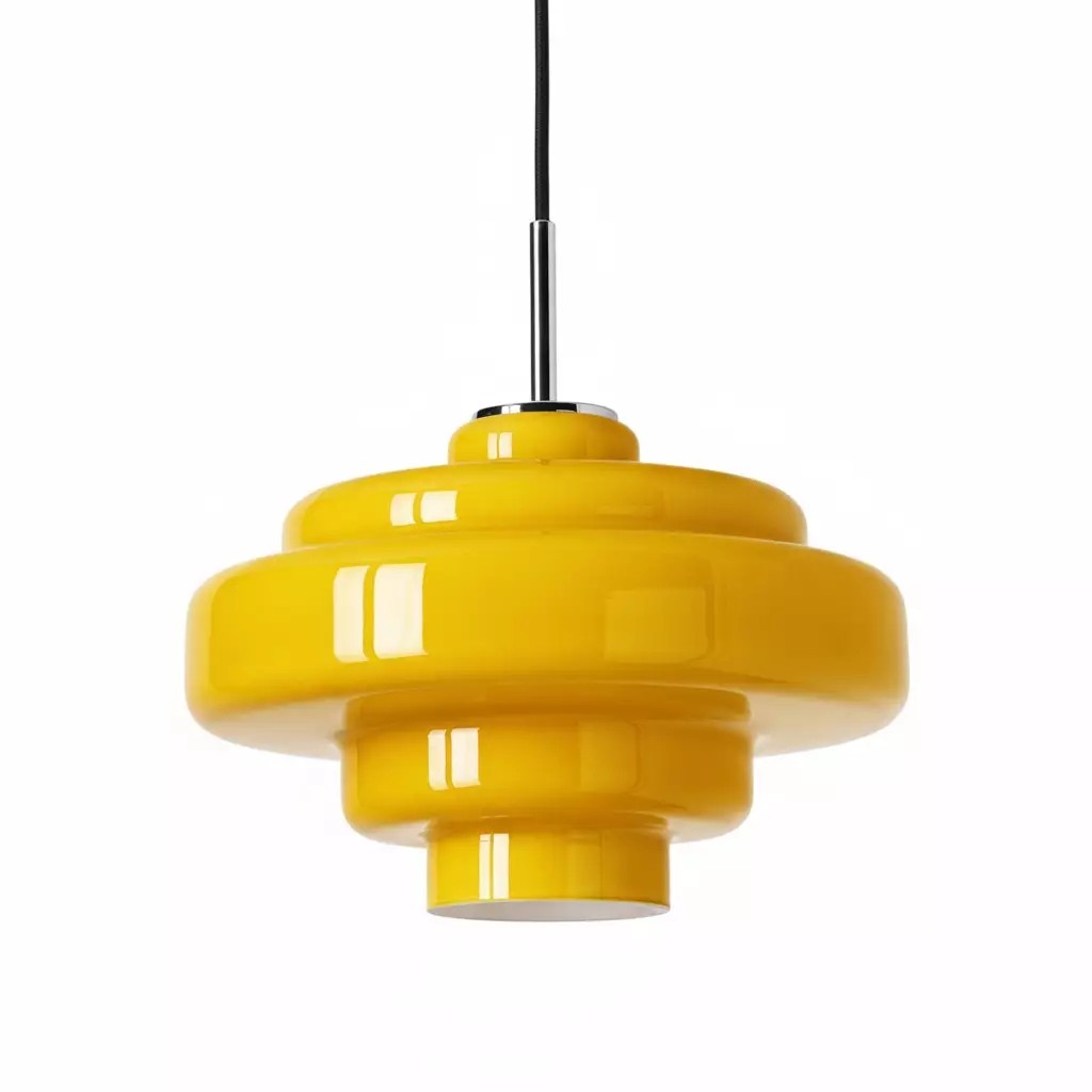 Koloro Bauhaus Glass Pendant Light – Mid-Century Inspired Design for Dining Area or Kitchen K1122