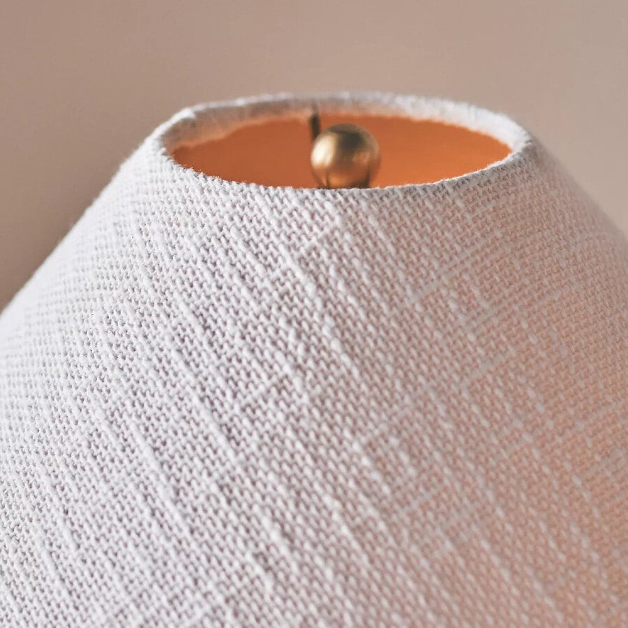 Ceruna Cone Shaded Table Lamp - Elegant Fabric for Living Room and Entryway K1667
