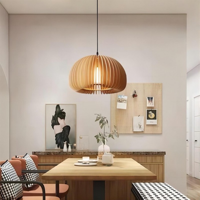 Creative Wooden Pumpkin Pendant Lamp K134