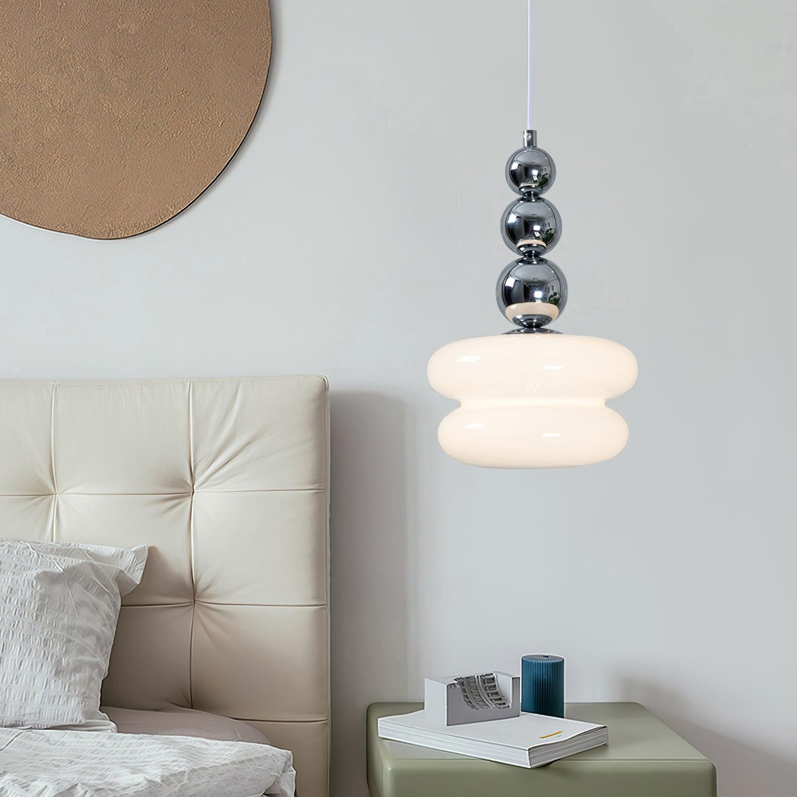 Contemporary Nordic Glass Ball Hoist Pendant Light For Living Room K524