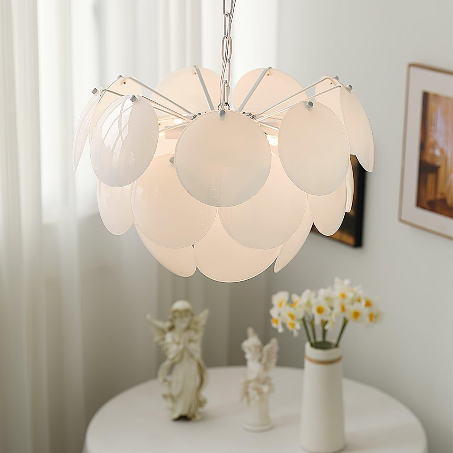 Luxury Fashion Luminous Petal Glass Chandelier K473