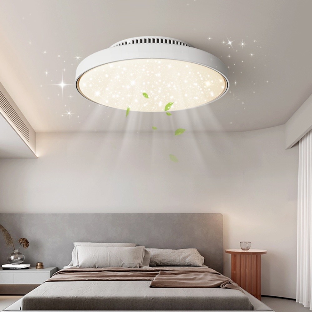 Modern Ultra Quiet Bladeless Ceiling Fan Light For Bedroom K952