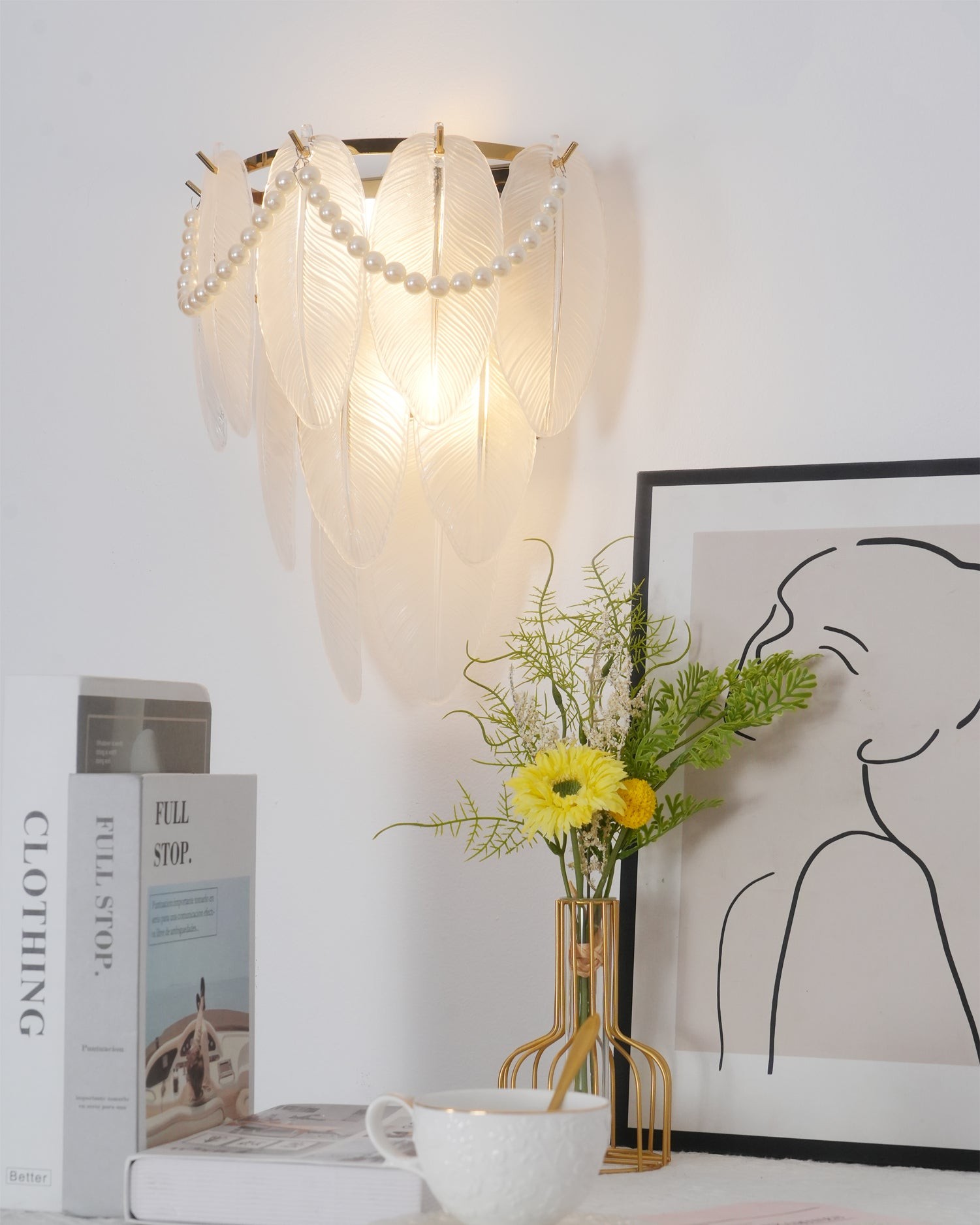 Feather Pearl Wall Lamp K1020