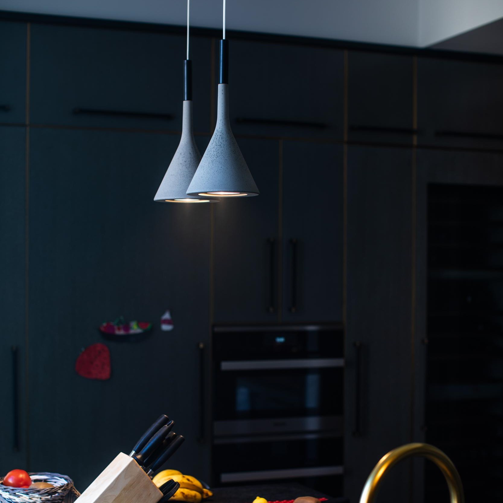 Minimalist Aplomb Pendant Light - Cement Cone Pendant Light for Kitchen Island