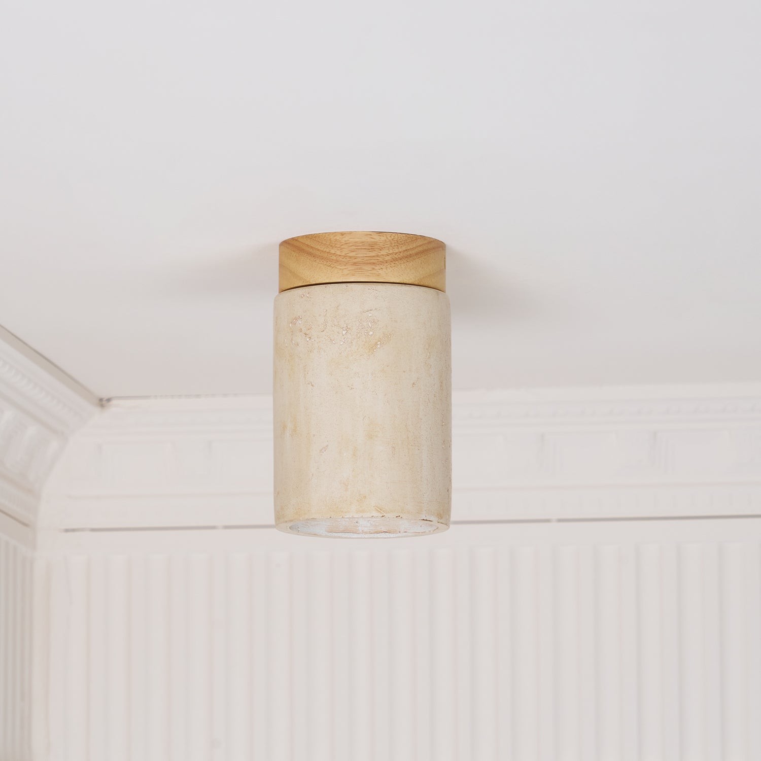Marble Travertine Column Ceiling Lamp K688