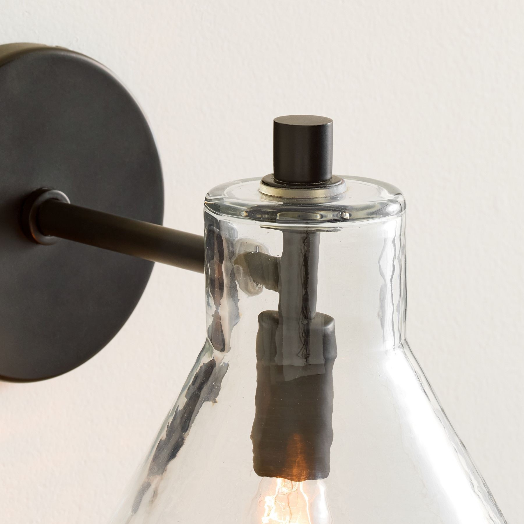 Glavira Recycled Glass Wall Sconce - Modern Brass Wall Lighting K1311