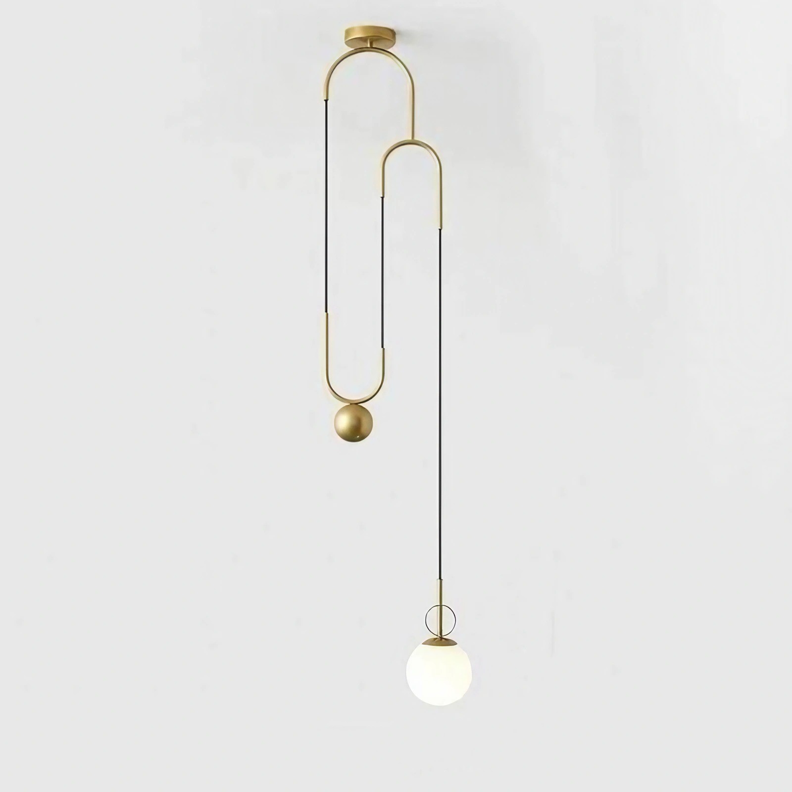 Glass ball pendant lamp