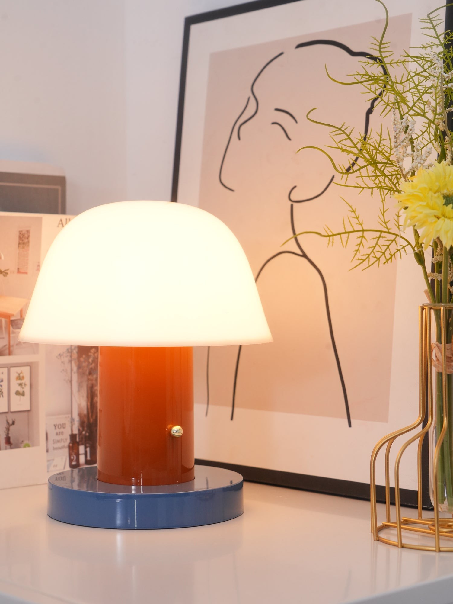 Minimalist Mushroom Cordless Table Lamp K533