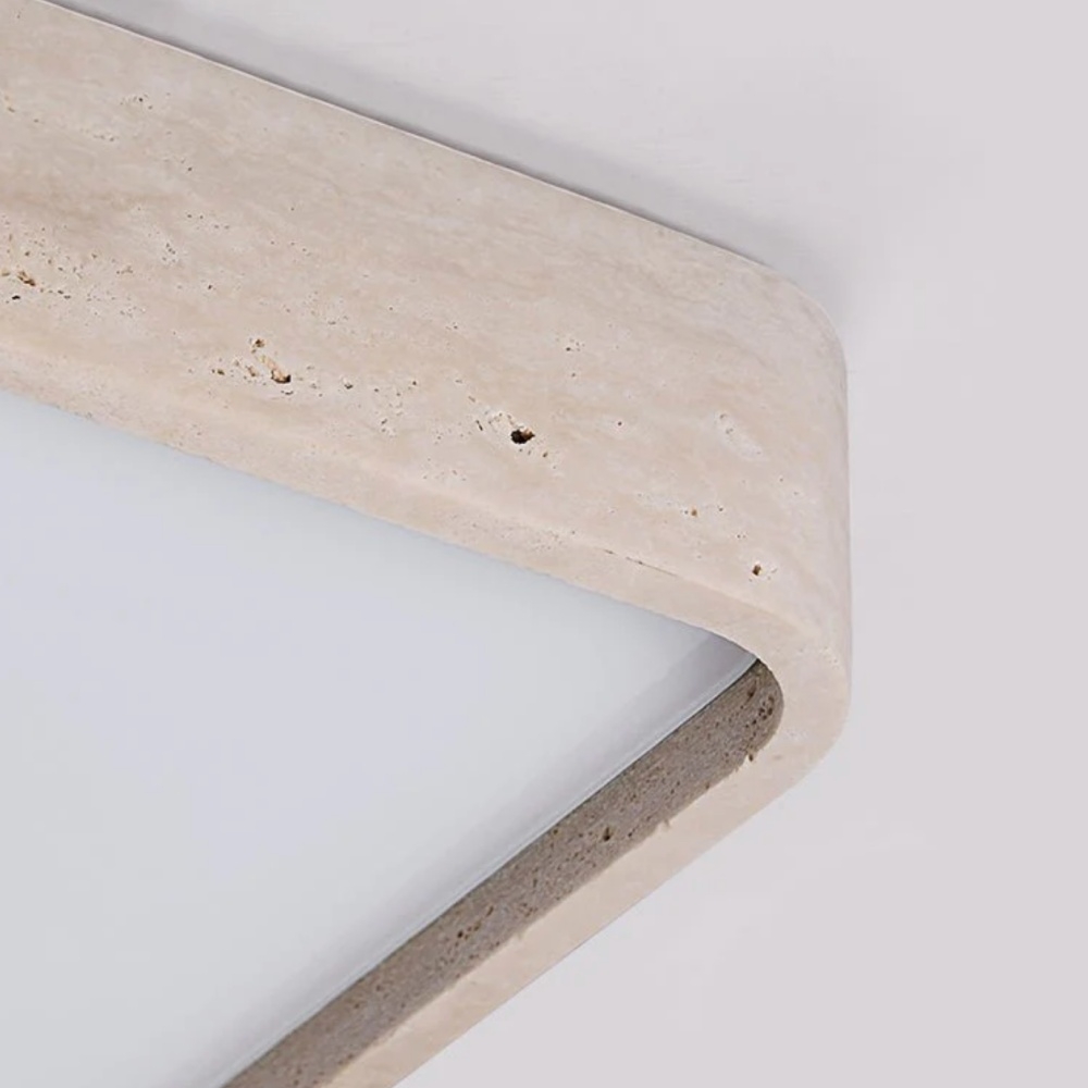 Zenthoris Travertine Ceiling Light Minimalist Flush Mount - Modern Ambient Hallway Lighting K2279
