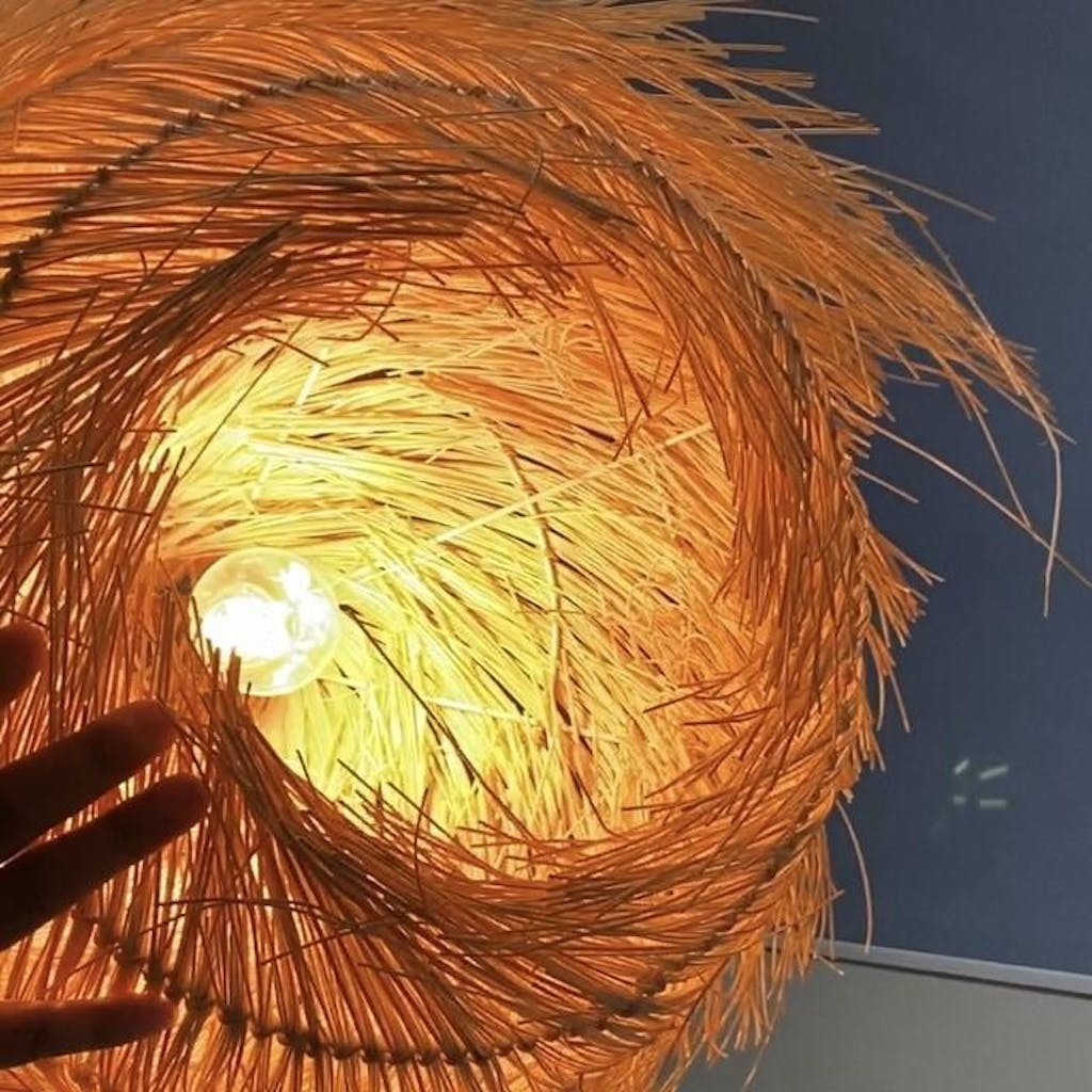 Boho Style Nest Rattan Pendant Light K44