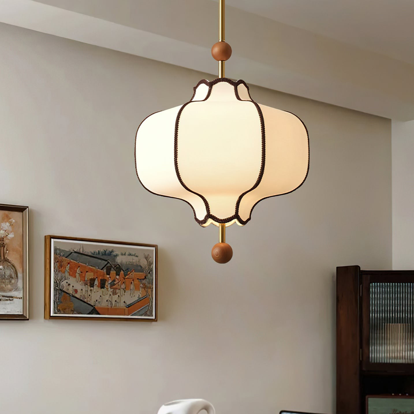 Vintage Textured Fabric Pendant Light K444