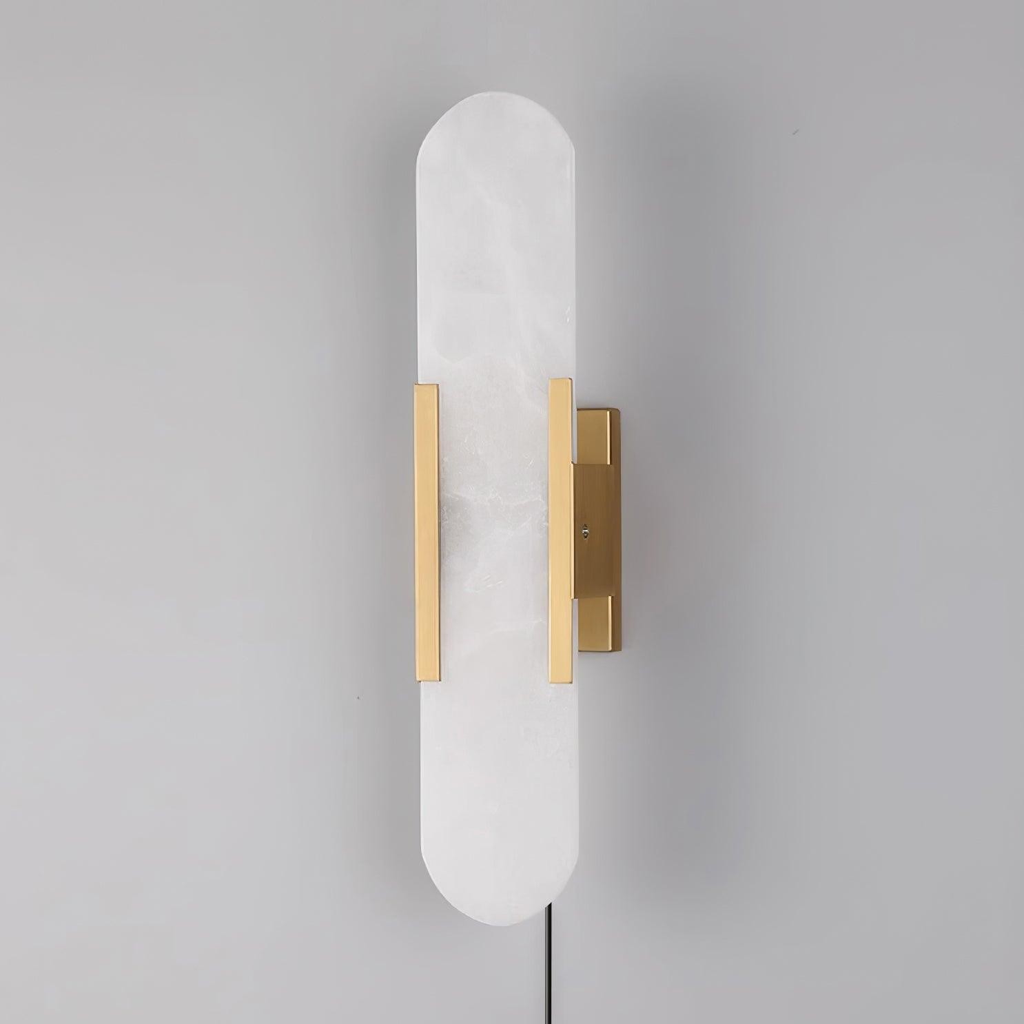 Alabaster Elongated Plug In Wall Lamp K501