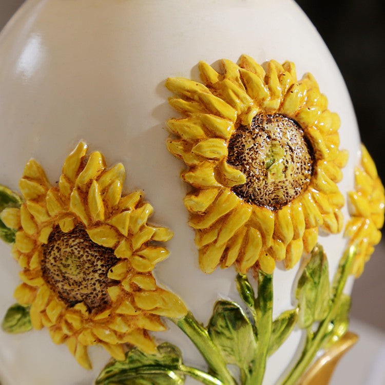 European Style Luxury Metal Sunflower Table Lamp K713