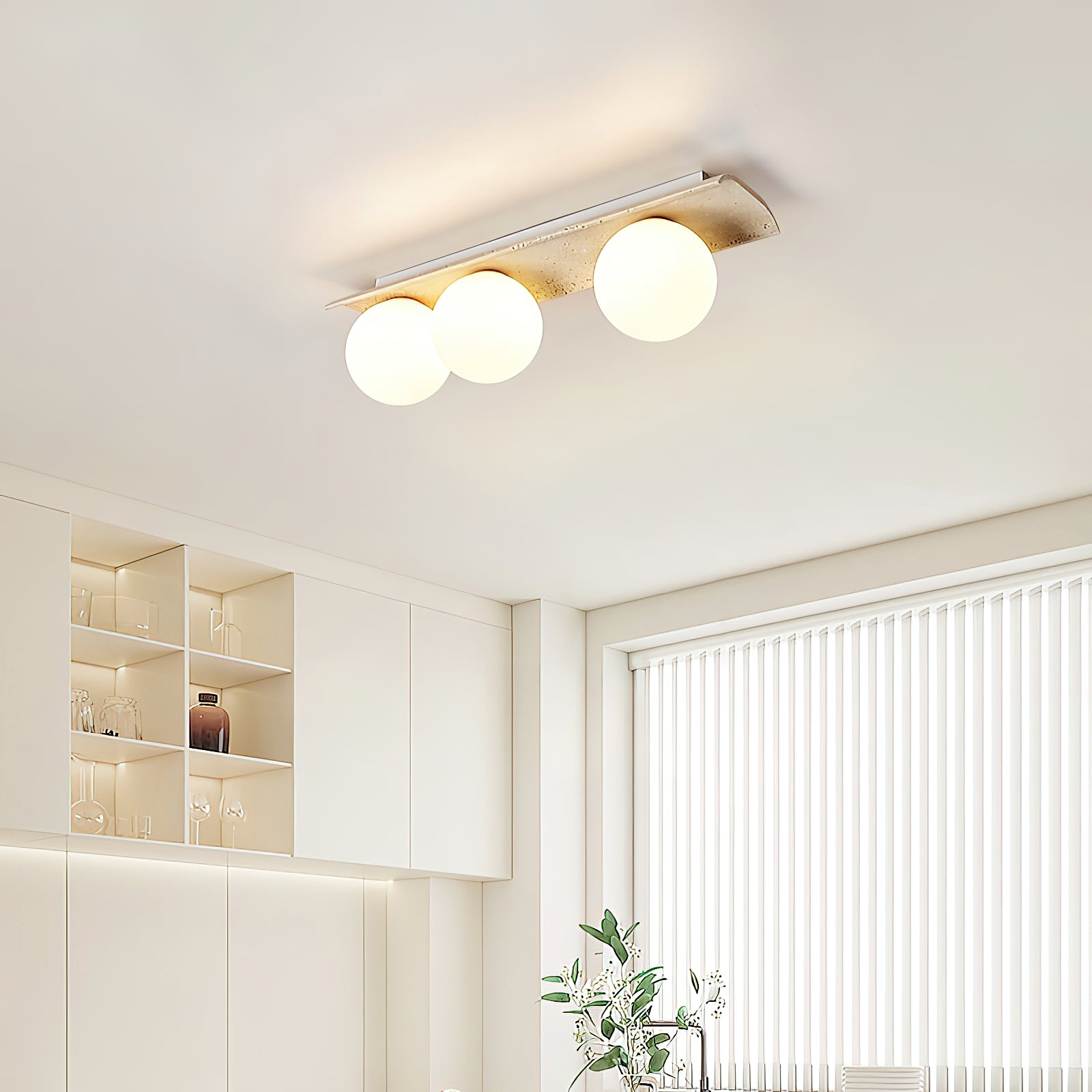 Bianca Globe Ceiling Lamp D689