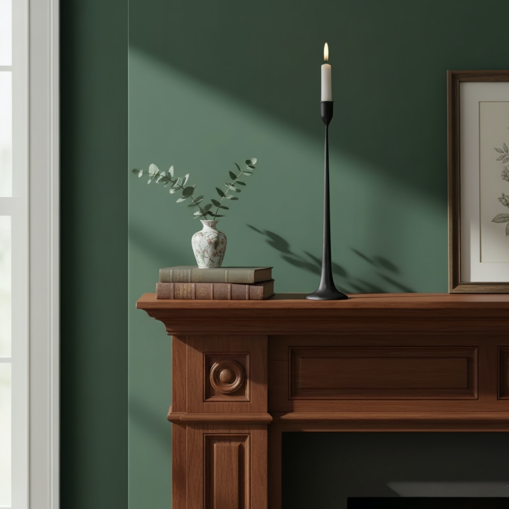 Tegna Elegant Tall Cast Iron Candle Holder - Modern Decorative Accent for Interior Styling K2364
