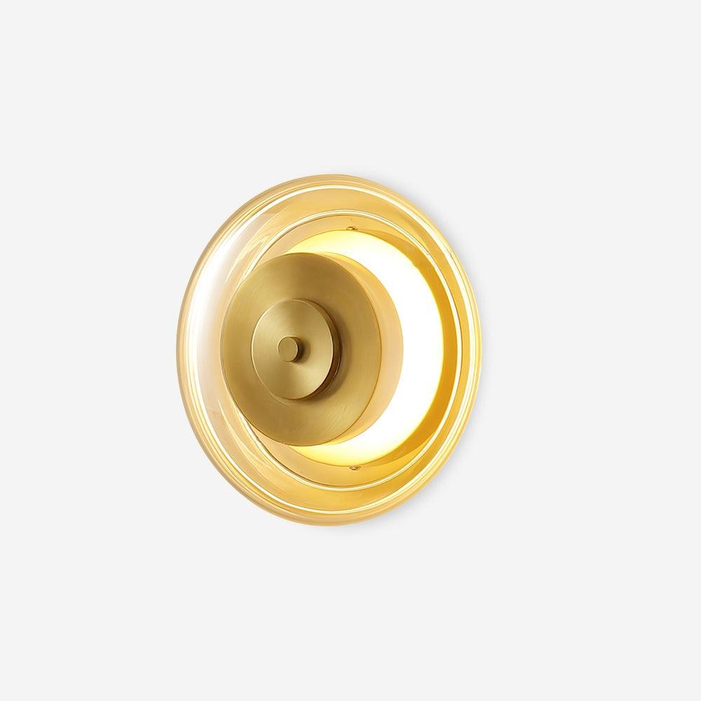 Postmodern Brass Glass Wall Lamp K618