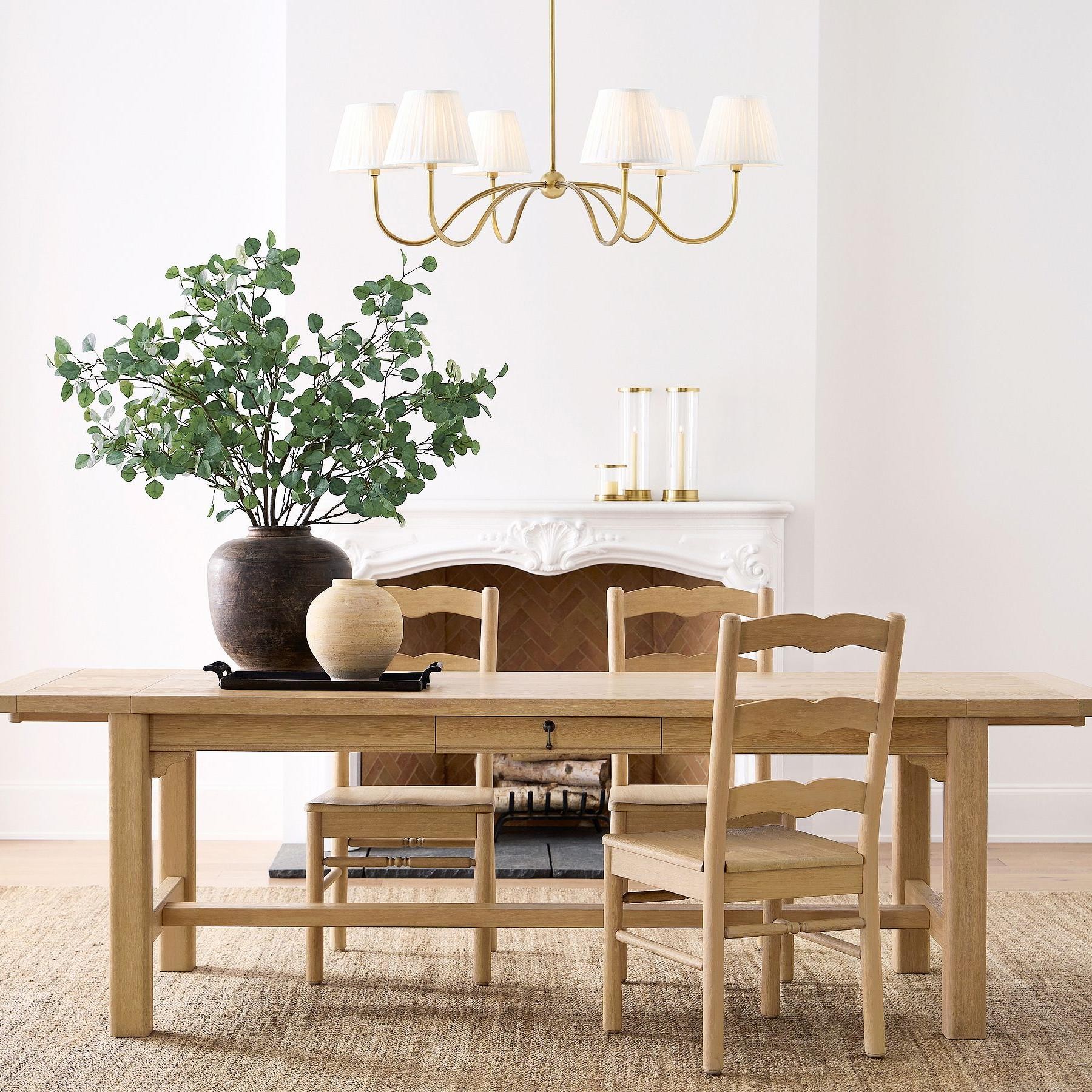 Luvora Round Pleated Shade Chandelier – Elegant Iron & Fabric Lighting for Dining & Living K1305