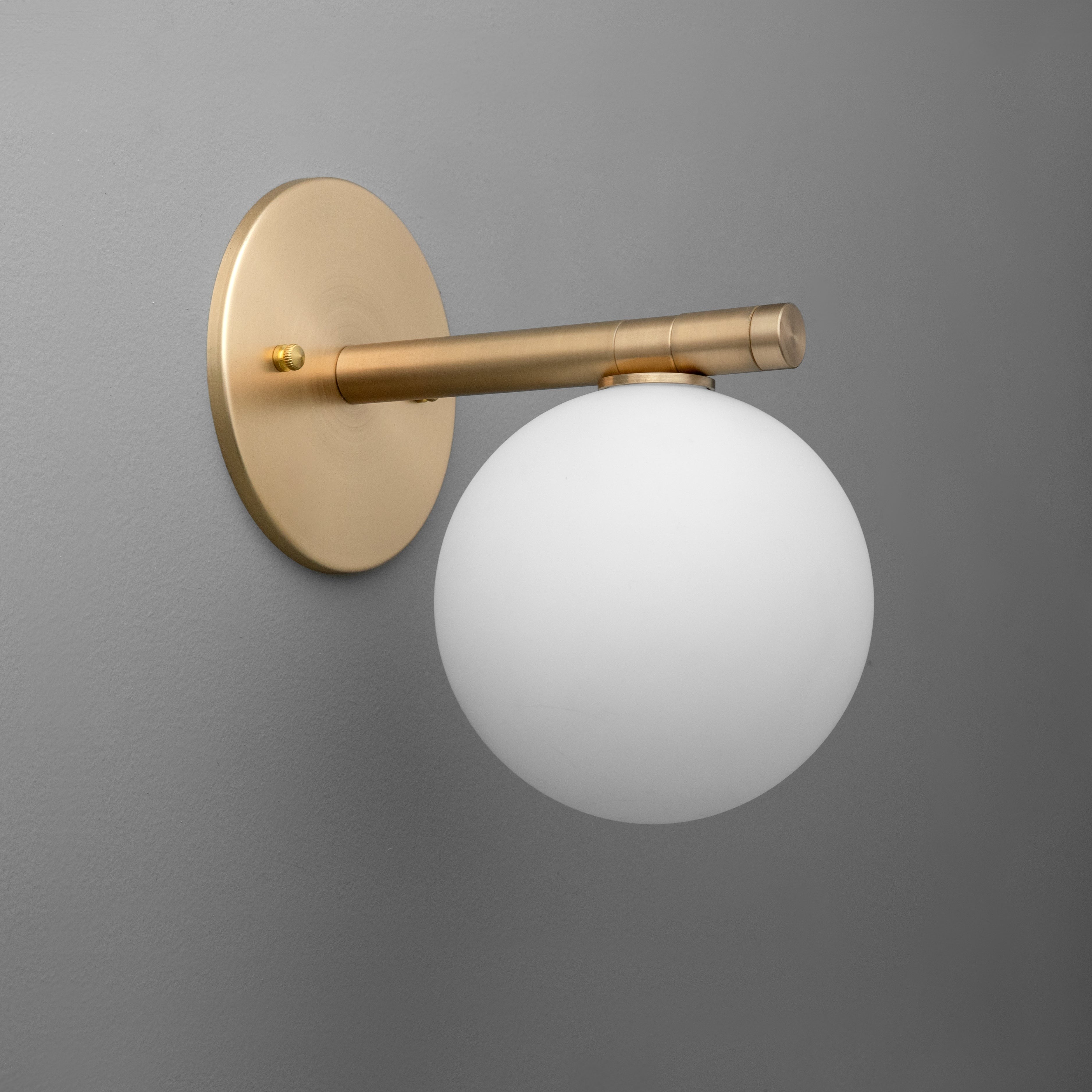 Glorica Glass Wall Sconce - Frosted Globe Light K1142